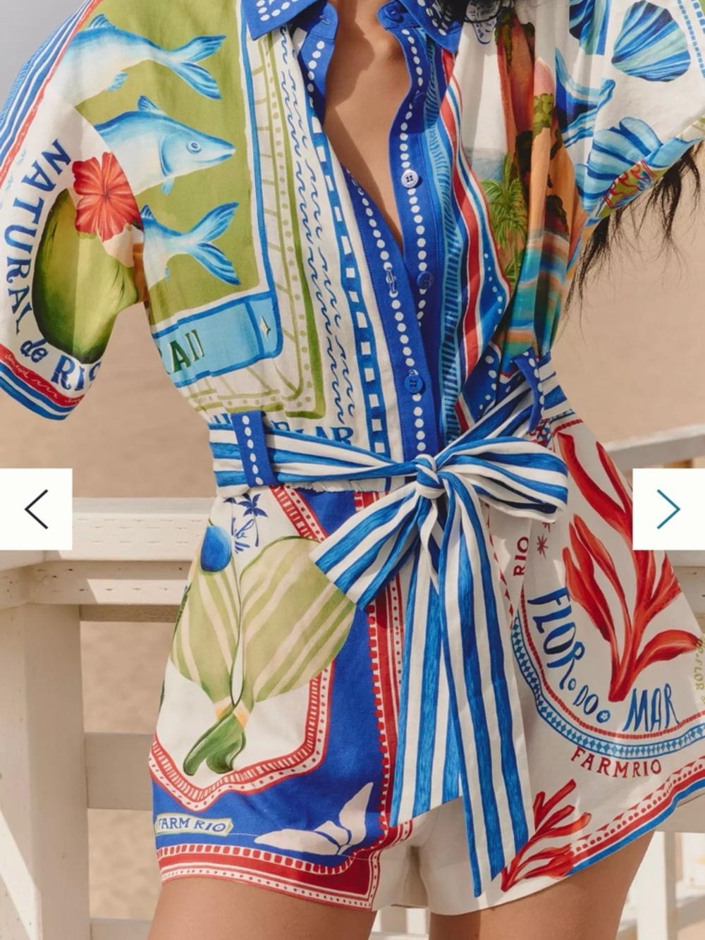 FARM RIO ANTHROPOLOGIE destination Small linen blend Romper NWT - Picture 7 of 9